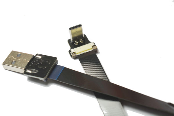 type c 90 to standard USB A flat slim thin flexible