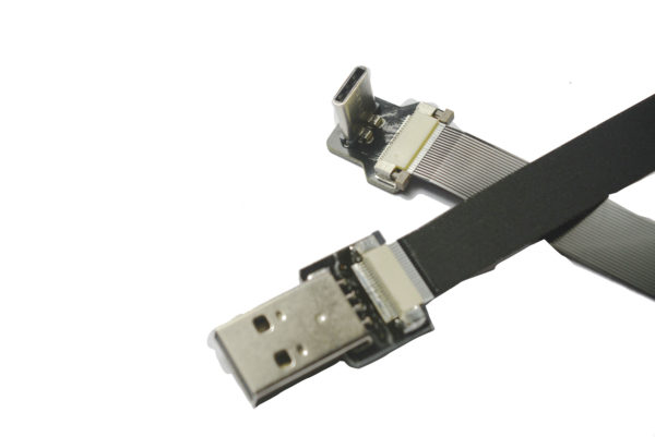 type c 90 to standard USB A flat slim thin flexible low profile