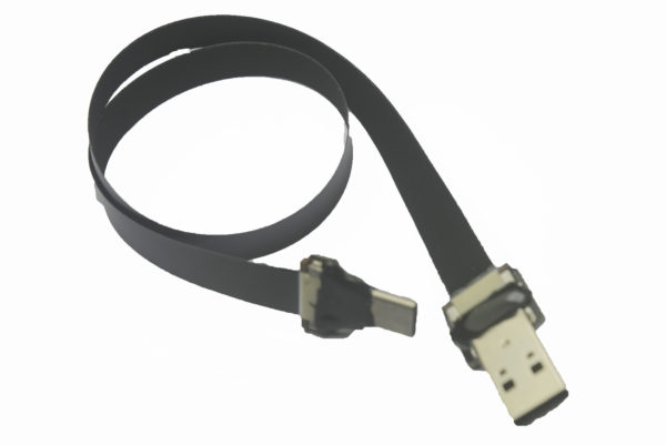 slim flat ribbon usb type c straight to stanadard USB A low profile flexible