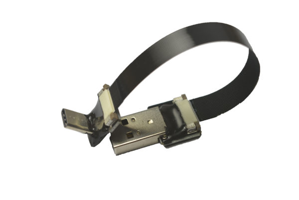 usbc ribbon type c 90 to standard USB A flat slim thin flexible low profile short 15CM