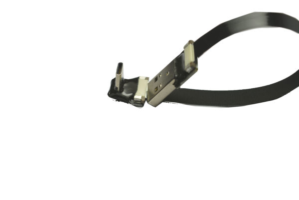 usbc ribbon type c 90 to standard USB A flat slim thin flexible low profile short ribbon usbc