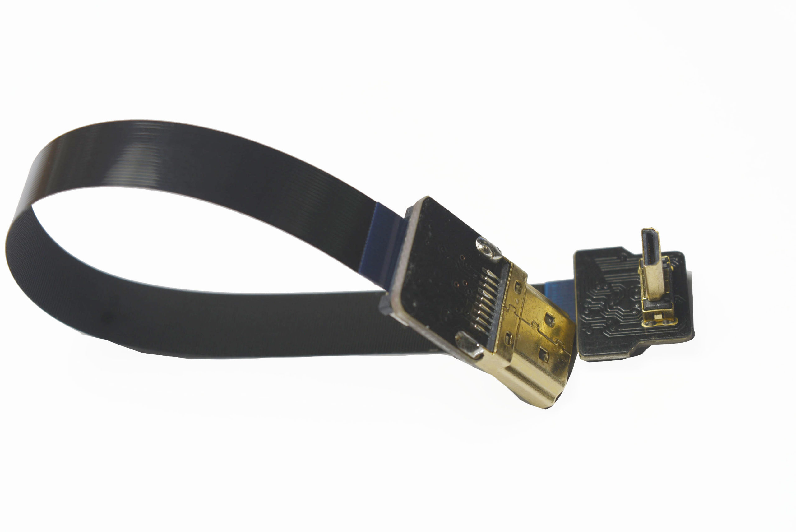 FPC Flexible Flat HDTV Ribbon Cable FPV Micro HDMI Mini HDMI 90 Degree  Connector