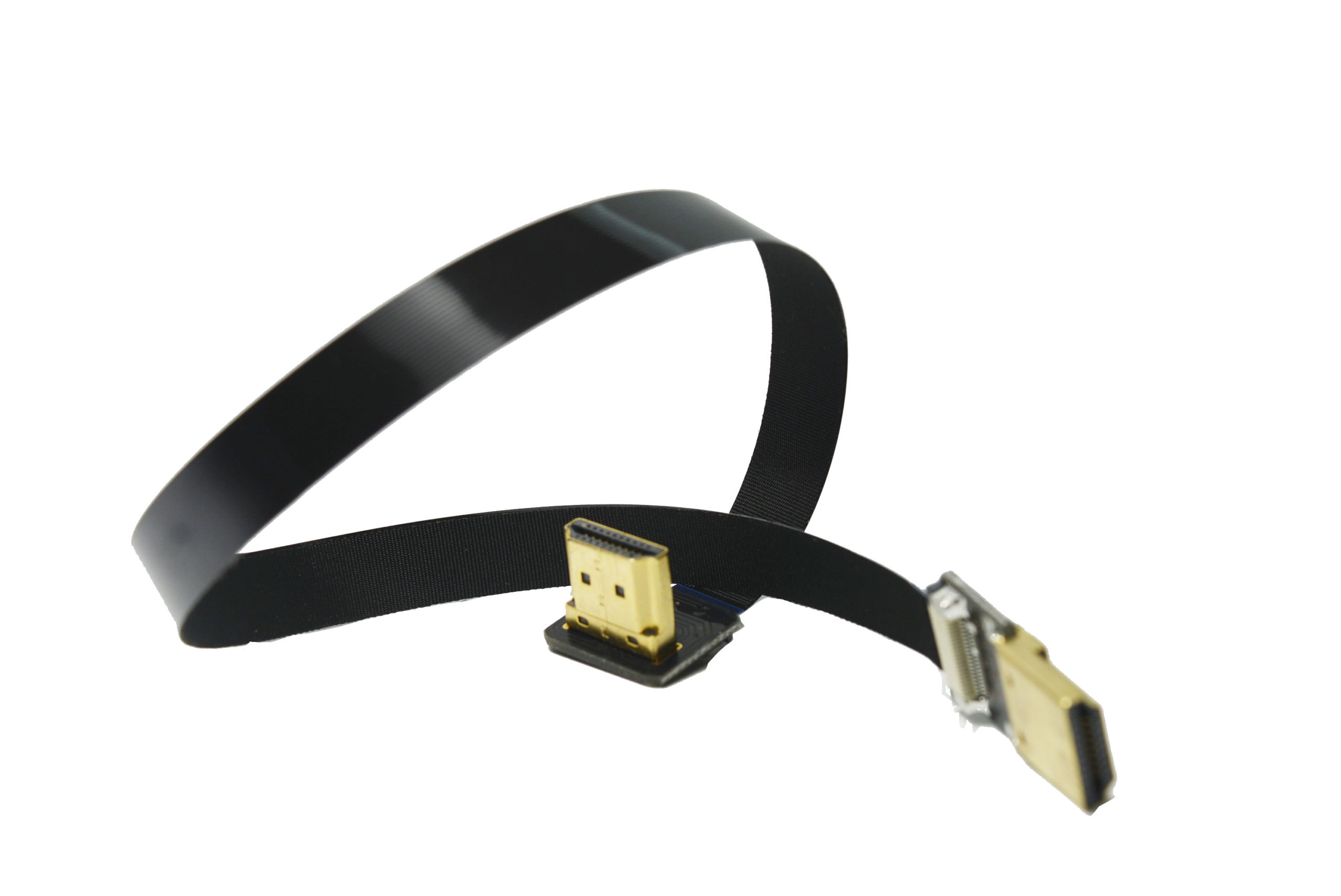 Black 50CM FPV HDMI Cable Standard HDMI Male Interface to Standard HDMI Male Interface 90 Degree for RED BMCC FS7 C300 