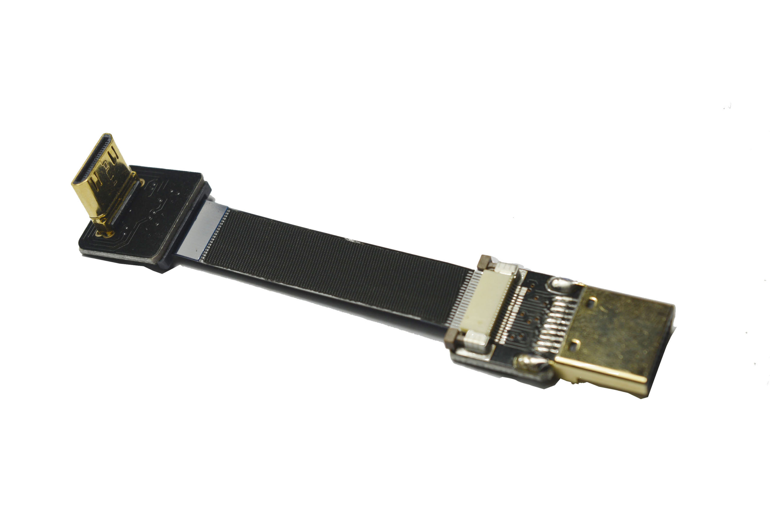 Flat Slim HDMI Cable Mini HDMI 90 Degree Angle to Standard HDMI