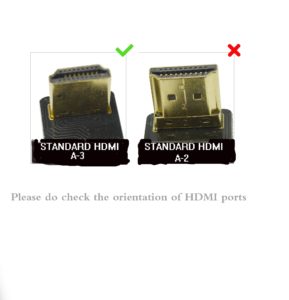 FPV Flat Slim HDMI Cable Mini HDMI 90 grados ángulo a estándar HDMI tamaño  completo HDMI normal HDMI para Canon 5D3 5D2 Panasonic lumix GH3 GH2 Sony
