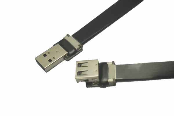 standard USB A to USB A female slim soft thin charing cable sync