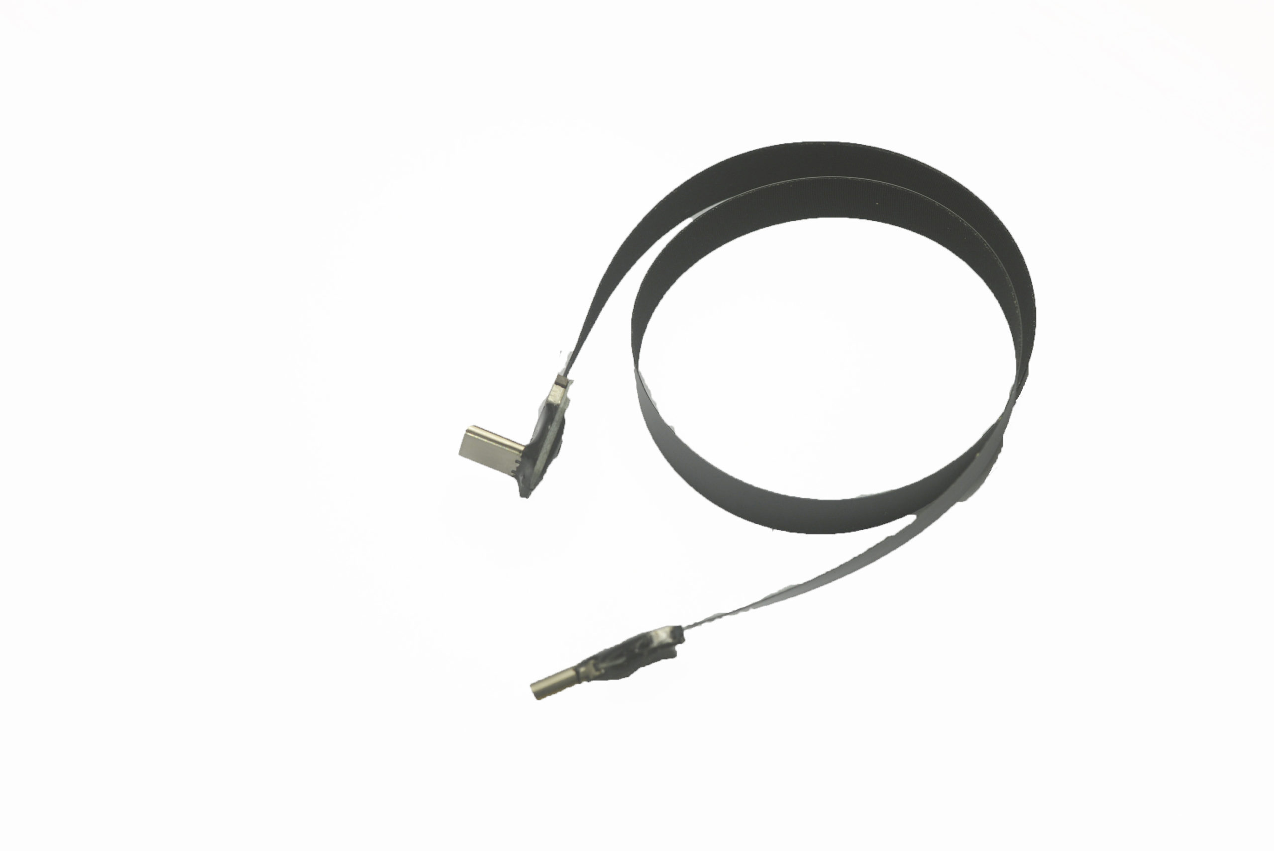 thumbnail interactive-video image 1 of Permanent Black FFC USB C FPV Flat Slim Thin Ribbon FPC Cable USB Type-C 90 Degree To Standard USB A For Sync And Charging (40CM 1 of 13