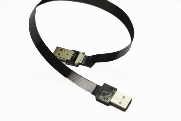 standard USB A to standard USB A soft flexible charging cable low profile