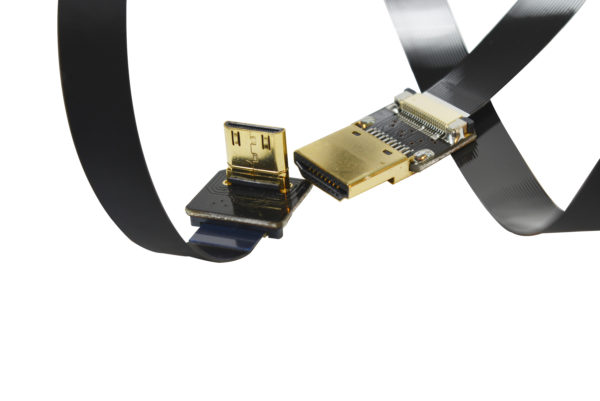 C1 to A1 flat slim thin mini HDMI C1 to Standard HDMI A1 flat slim flexible FFC mini HDMI angled lightweight low profile